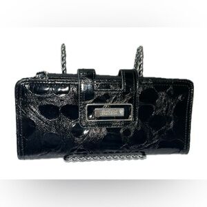 Kenneth Cole Reaction Patent Leather Wallet, Black